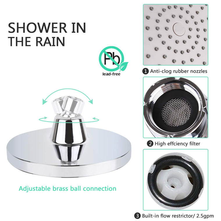 New Product 6 Inch ABS Simple Low Pressure Shower Head Hotel