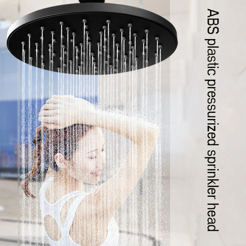 Black Fancy Pressurized Shower Shower Head Set