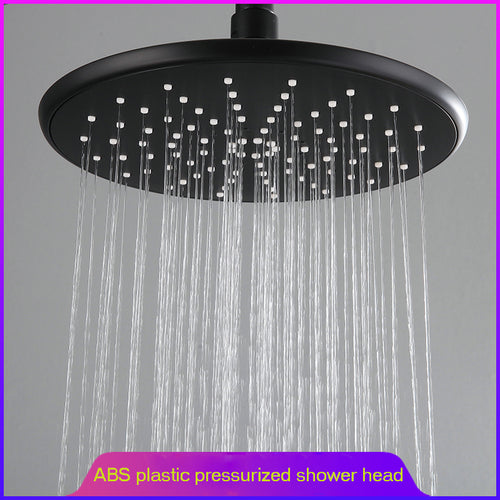 Black Fancy Pressurized Shower Shower Head Set