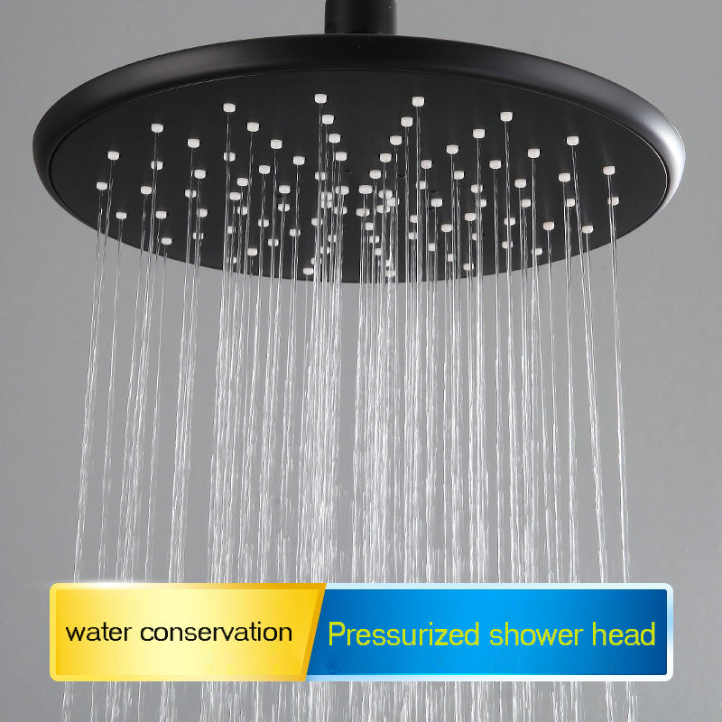 Black Fancy Pressurized Shower Shower Head Set